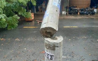 Trụ điện "không lõi thép" gây "bão" tại Đà Nẵng